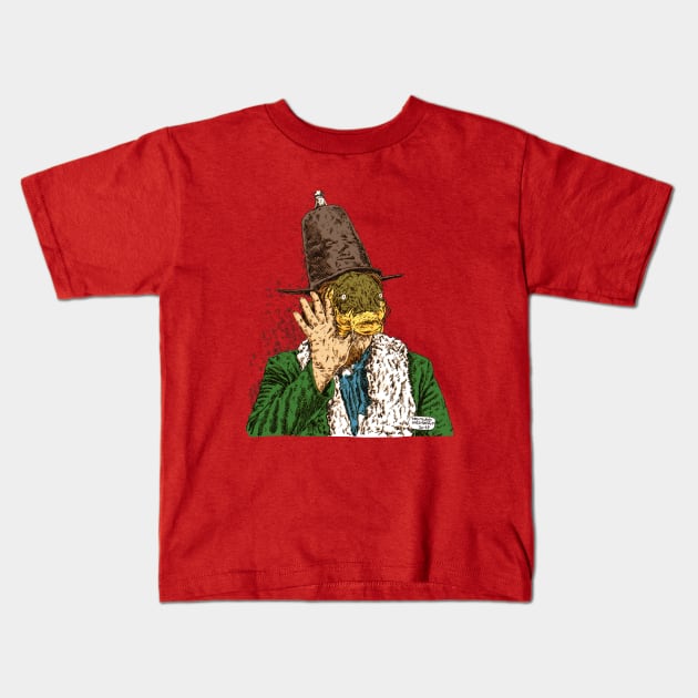 Captain Beefheart Trout Mask Replica, by Maximiliano Lopez Barrios Kids T-Shirt by Grafixo Sur